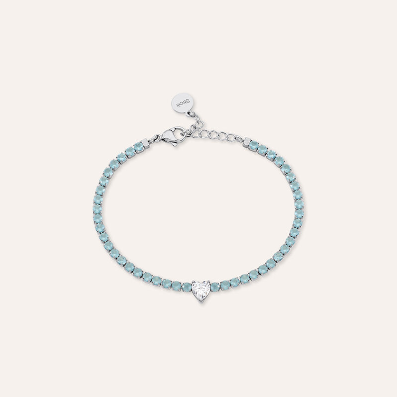 Bracciale Tennis Aura Acciaio Cristallo - Bracciali Tennis Donna | Stroili