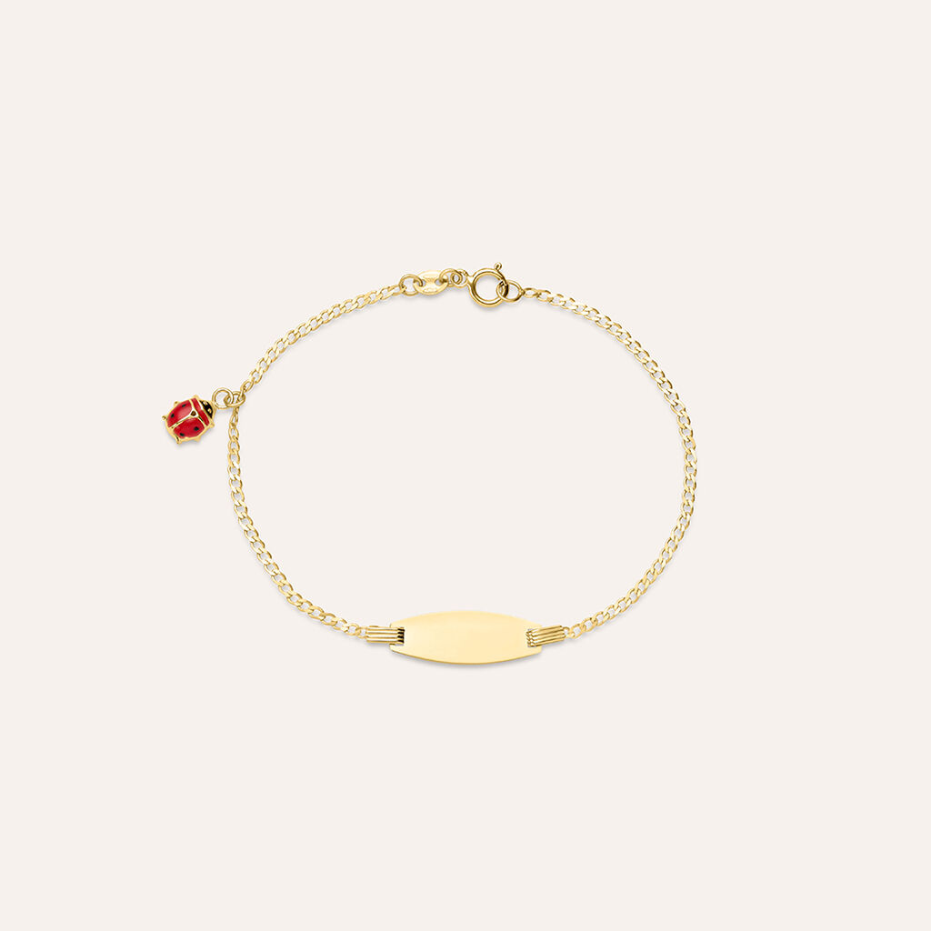 Bracciale Con Targhetta Holy Oro Giallo