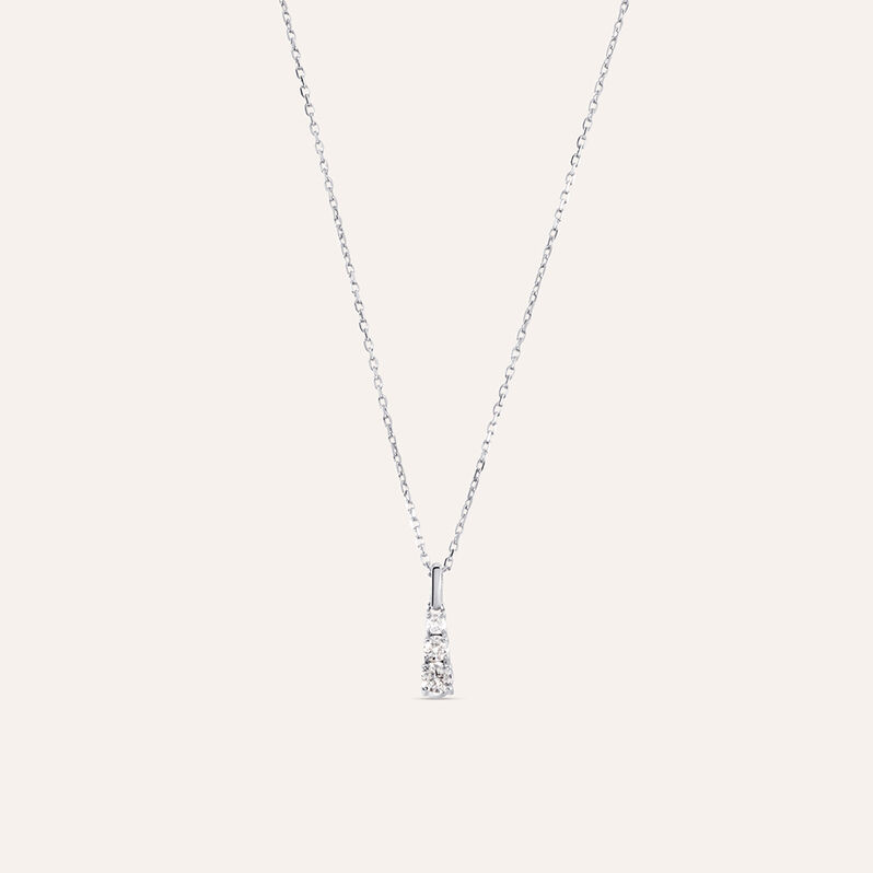Collana Trilogy Grace Oro Bianco Diamante - Collane Donna | Stroili