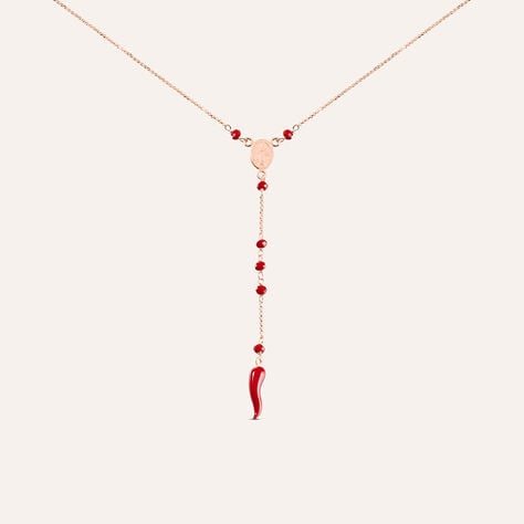 Collana Rosario Silver Soul Argento Rosa Cristallo - Collane Rosario Donna | Stroili