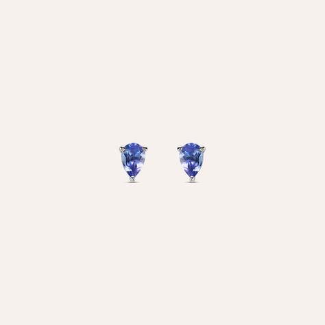 Orecchini Lobo Punto Luce Jasmine Oro Bianco Tanzanite - Orecchini a Lobo Donna | Stroili