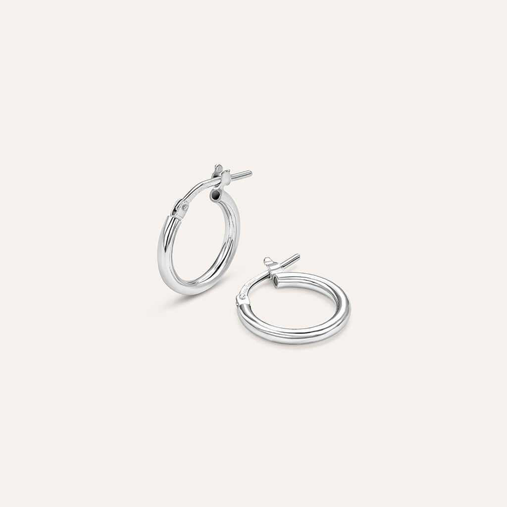 Orecchini A Cerchio Silver Collection Argento Rodiato - Orecchini a Cerchio Donna | Stroili