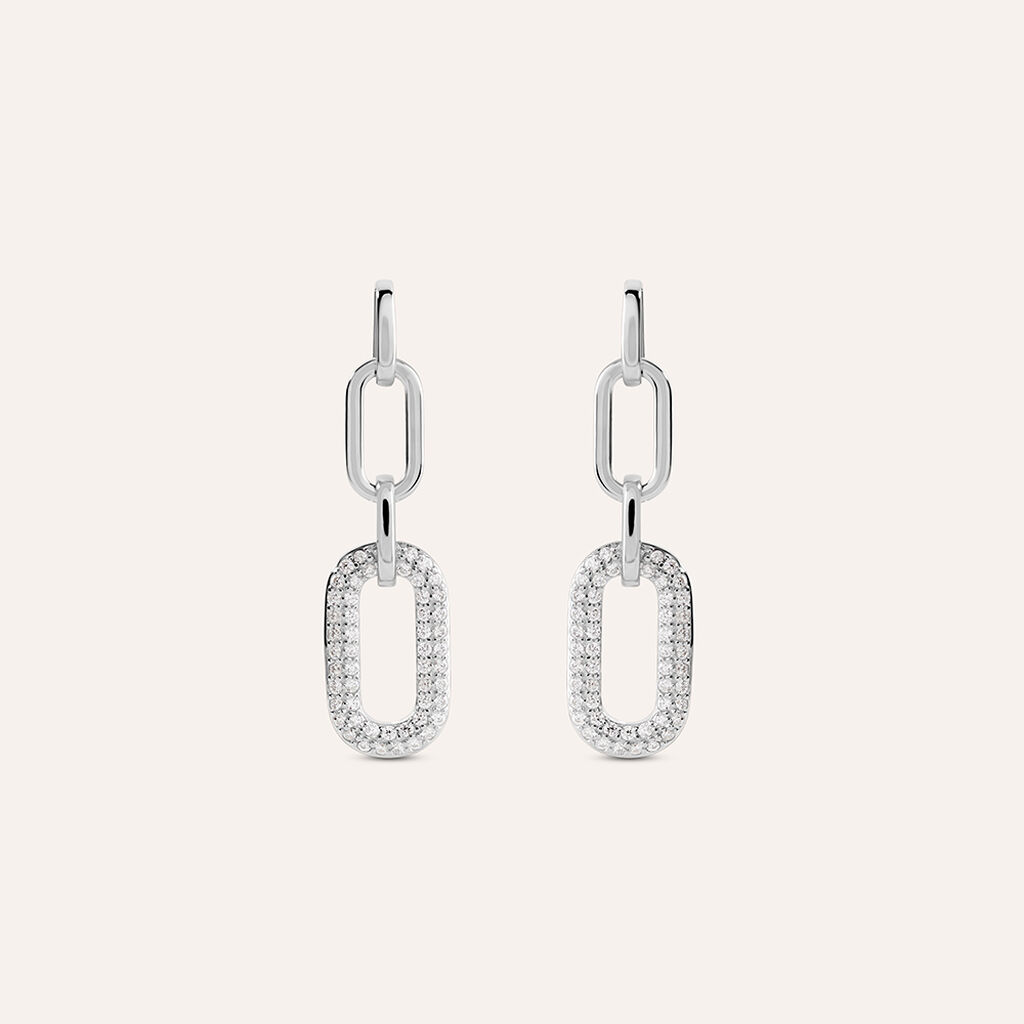 Orecchini Pendenti Silver Shine Argento Rodiato Cubic Zirconia