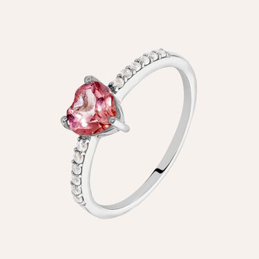 Anello Solitario Am&eacute;lie Oro Bianco Topazio Cubic Zirconia