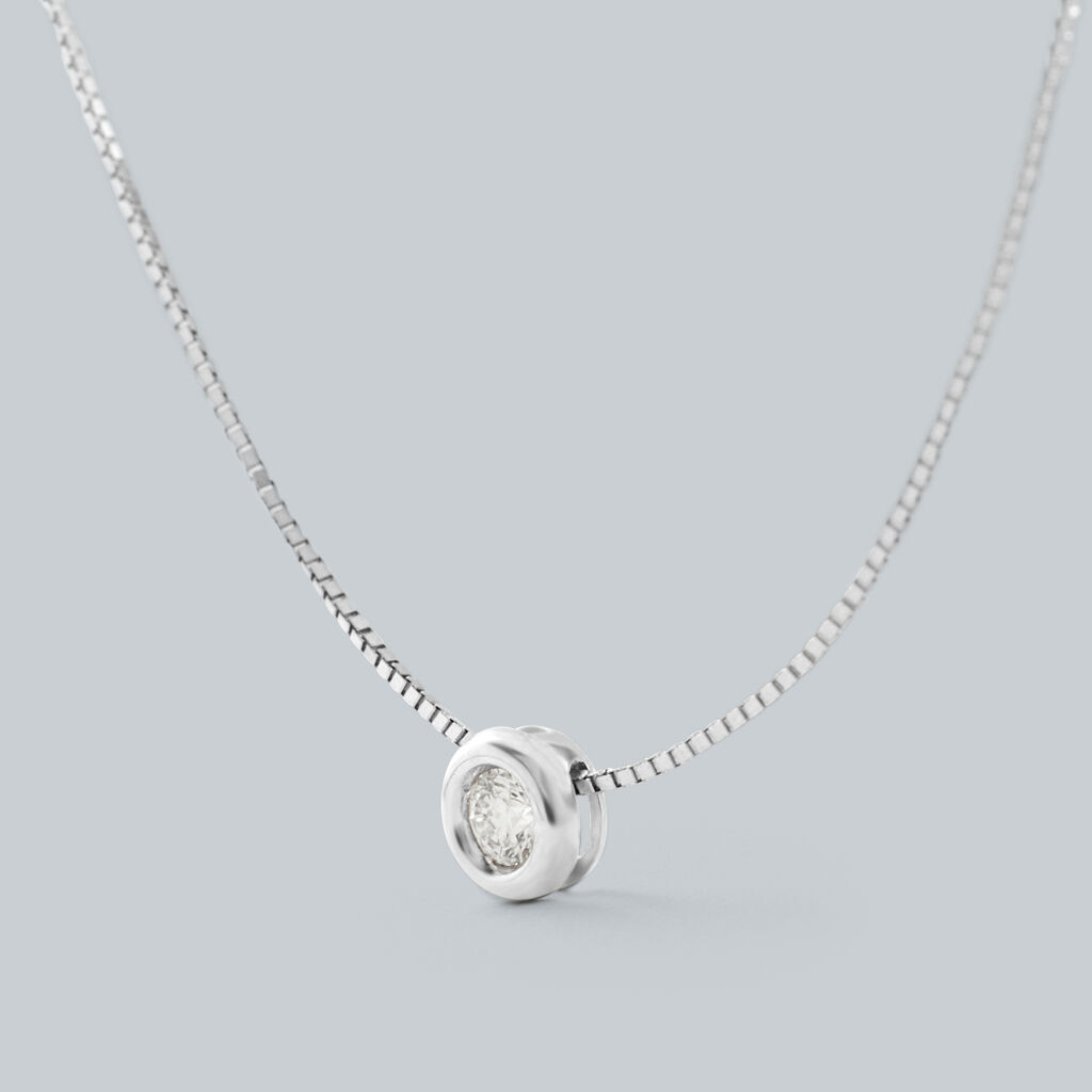 Collana Punto Luce Firmamenti Oro Bianco Diamante - Collane Punto Luce Donna | Stroili