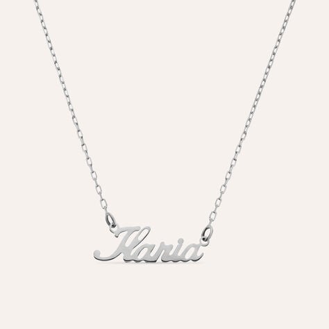 Collana Ilaria Gold Names Oro Bianco - Collane Unisex | Stroili