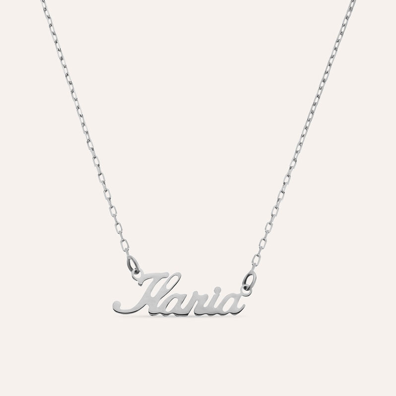 Collana Ilaria Gold Names Oro Bianco - Collane Unisex | Stroili