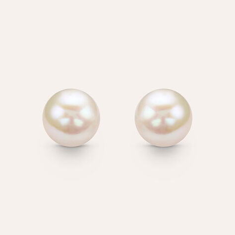 Orecchini Lobo Bon Ton Oro Giallo Perla D'Acqua Dolce - Orecchini a Lobo Donna | Stroili