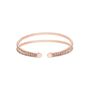 Bracciale bangle in metallo rosato e cristalli