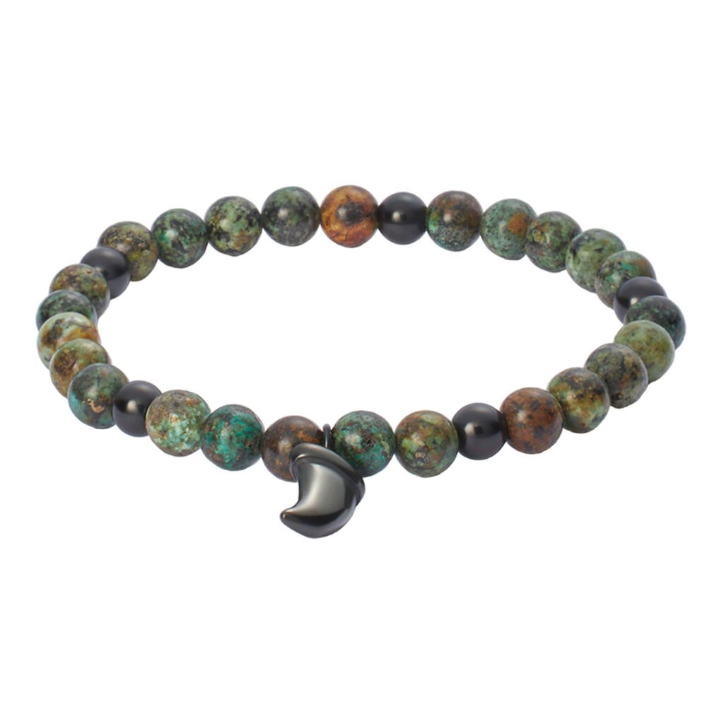 Bracciale Man Code Acciaio Nero Diaspro Kambaba