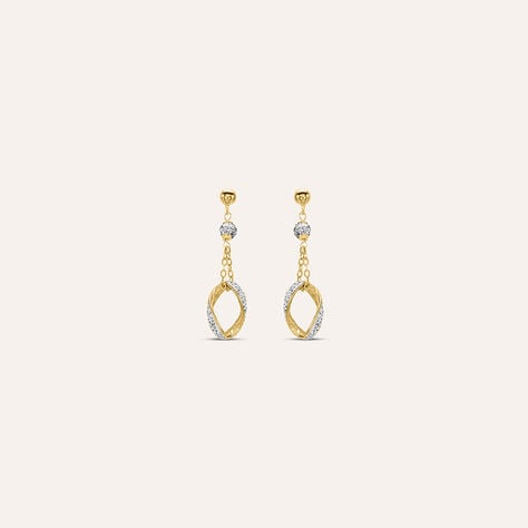 Orecchini Pendenti Crystal Gold Oro Giallo Cristallo - Orecchini Pendenti Donna | Stroili