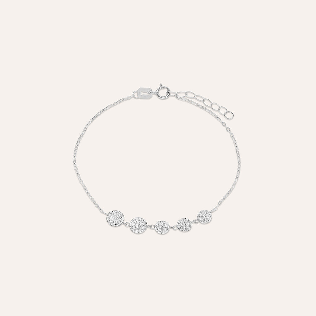 Bracciale Christelle Oro Bianco Cristallo