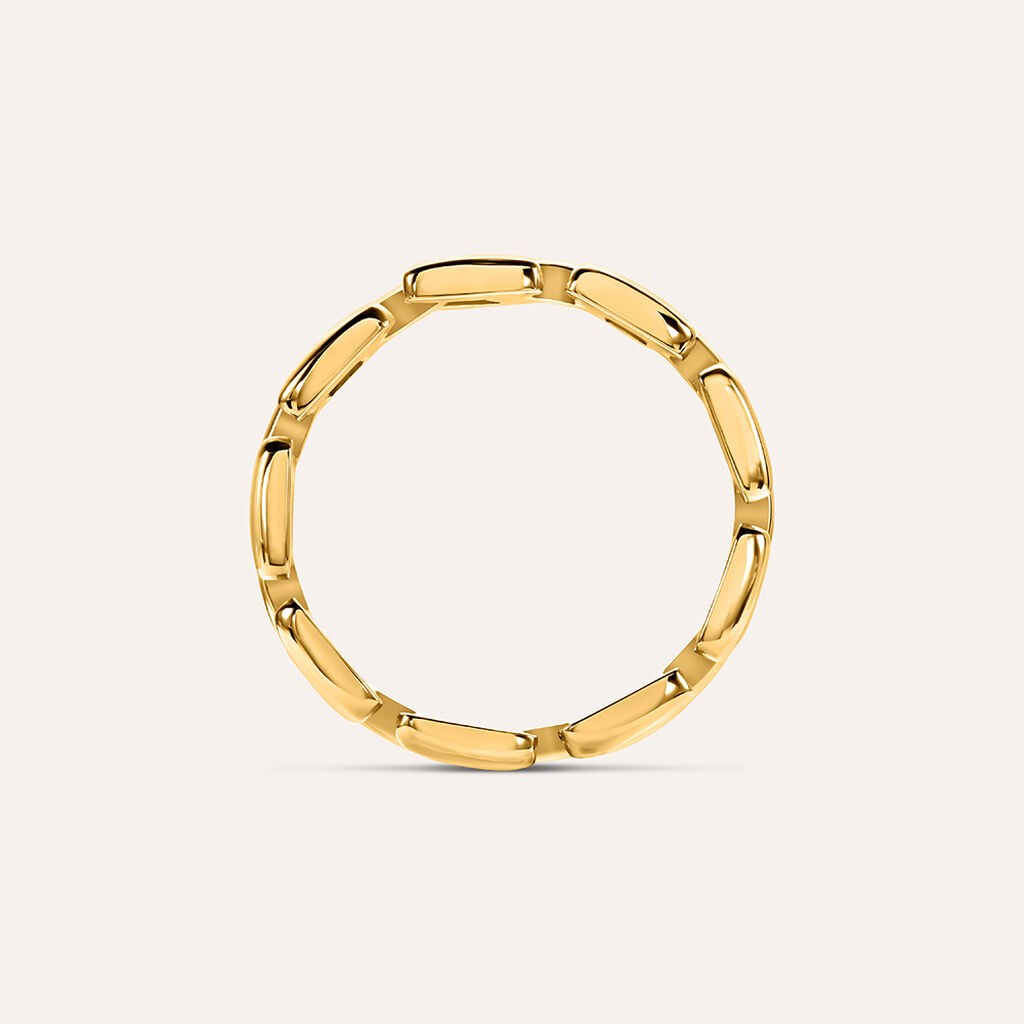 Anello Panther Chain Lady Code Acciaio Dorato - Anelli Moderni Donna | Stroili