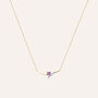 Collana Amélie Oro Giallo Ametista Cubic Zirconia