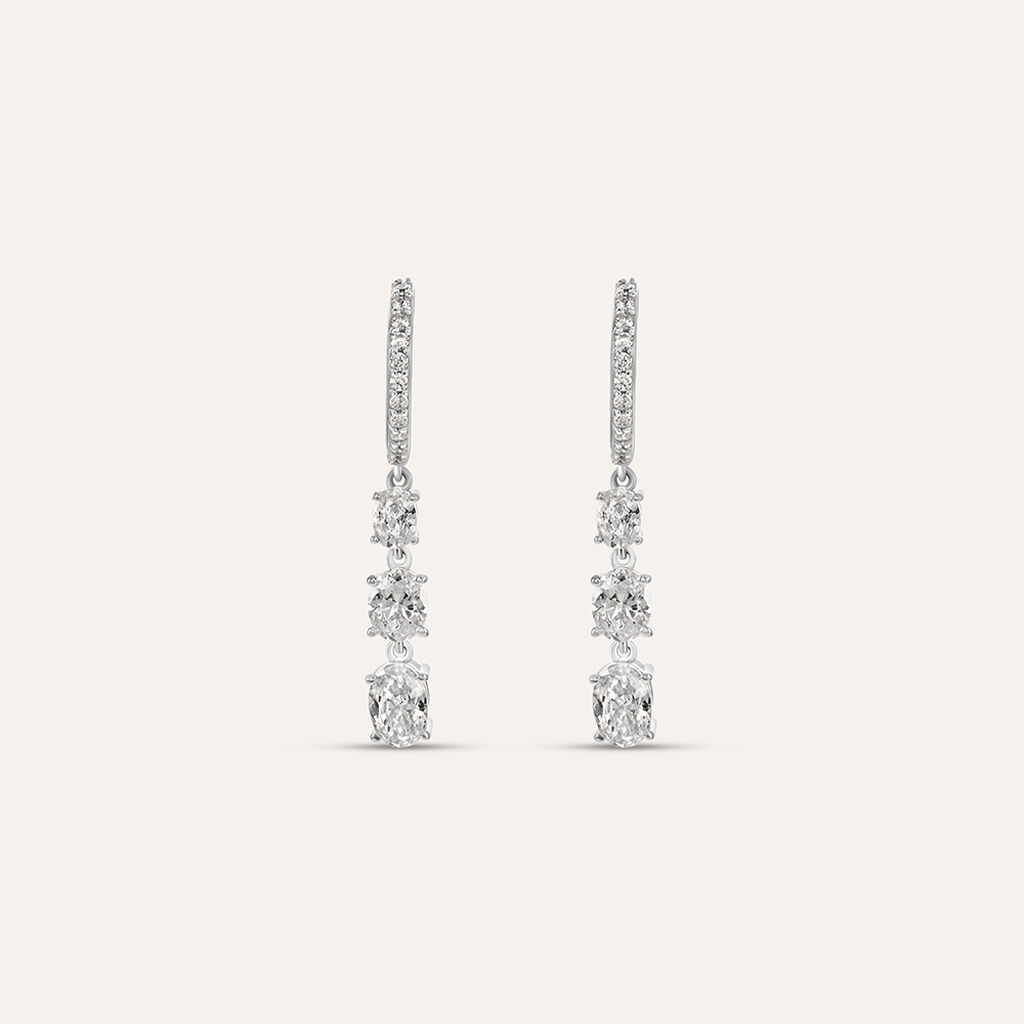 Orecchini Pendenti Silver Elegance Argento Rodiato Cubic Zirconia - Orecchini Pendenti Donna | Stroili