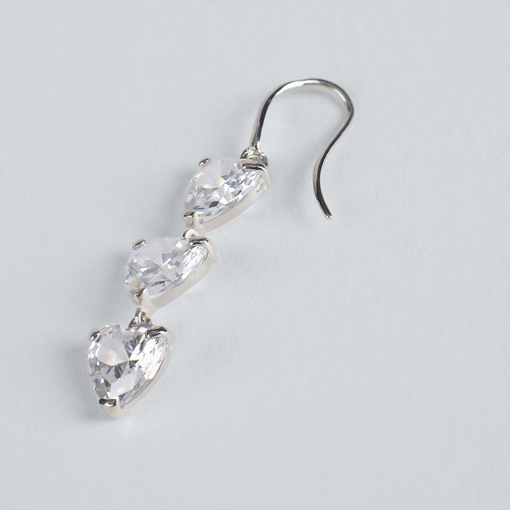 Orecchini Pendenti Claire Oro Bianco Cubic Zirconia