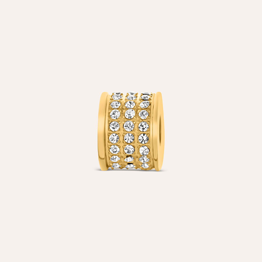 Bead Essential Code Acciaio Dorato Cristallo - Beads Unisex | Stroili
