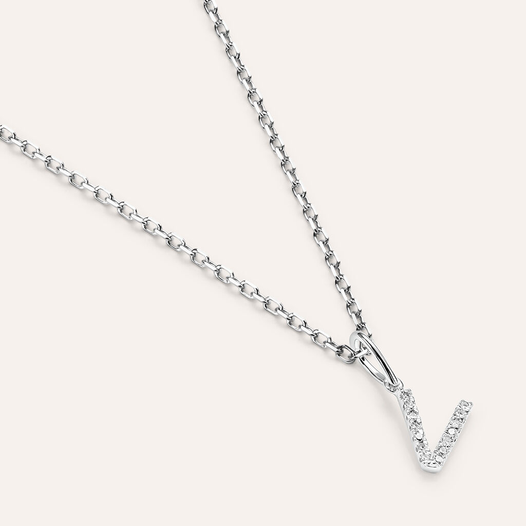 Pendente Sophia Oro Bianco Diamante - Ciondoli Donna | Stroili