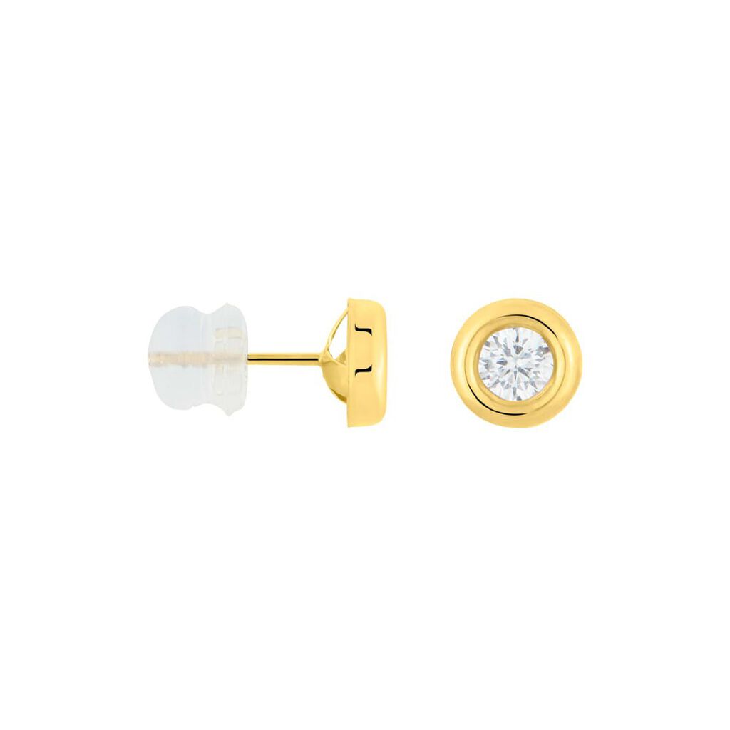 Orecchini Lobo Punto Luce Bon Ton Oro Giallo Cubic Zirconia - Orecchini a Lobo Donna | Stroili