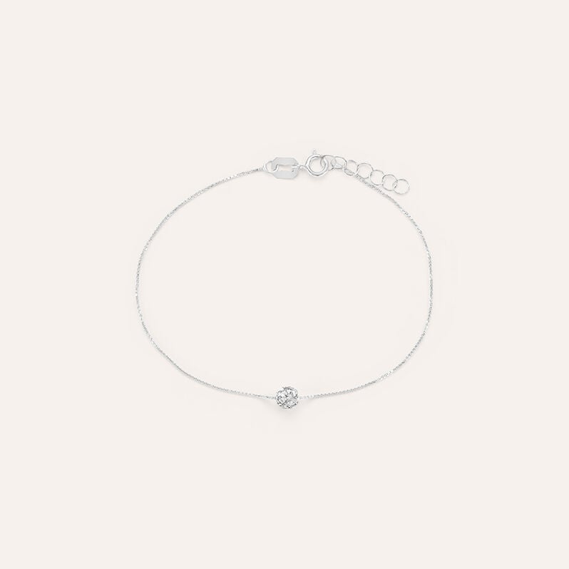 Bracciale Christelle Oro Bianco Cristallo - Bracciali Donna | Stroili