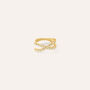 Ear Cuff Silver Glow Argento Dorato Cubic Zirconia
