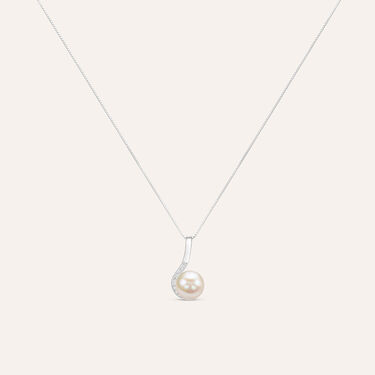 Collana Gold Pearls Oro Bianco Perla D'Acqua Dolce Diamante