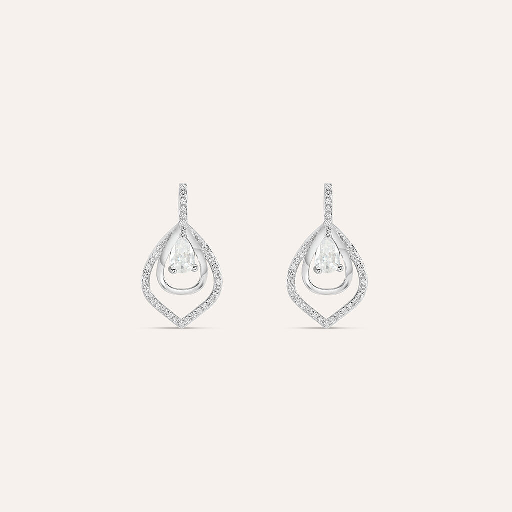 Orecchini Pendenti Silver Elegance Argento Rodiato Cubic Zirconia - Orecchini Pendenti Donna | Stroili