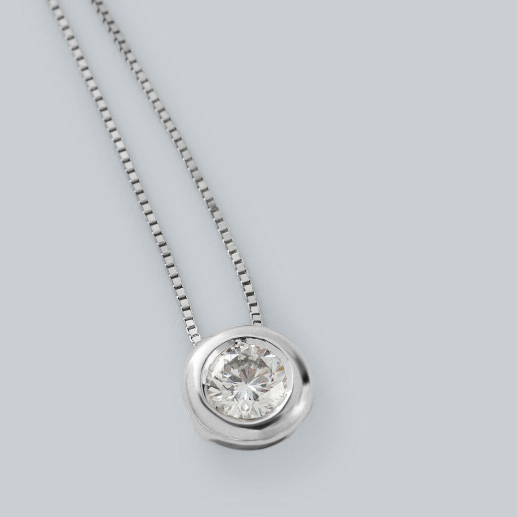 Collana Punto Luce Diamade Oro Bianco Diamante Lab-Grown - Collane Punto Luce Donna | Stroili