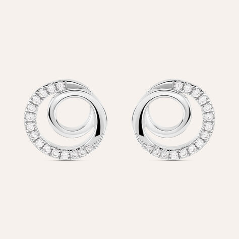 Orecchini Lobo Silver Shine Argento Rodiato Cubic Zirconia - Orecchini a Lobo Donna | Stroili
