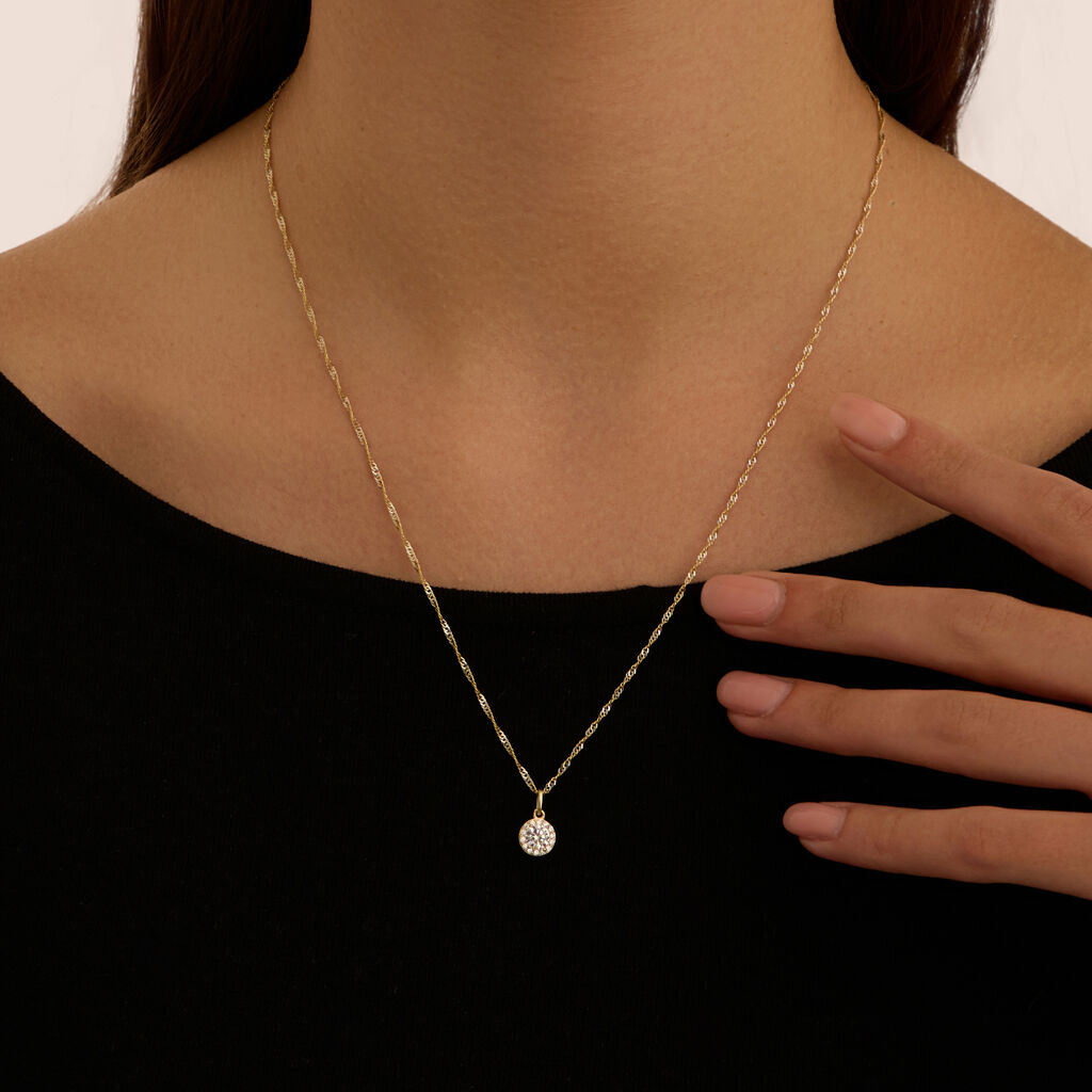 Pendente Punto Luce Poème Oro Giallo Cubic Zirconia - Ciondoli Donna | Stroili