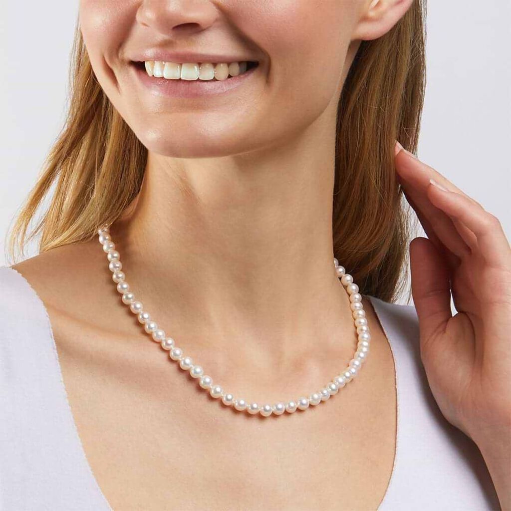 Collana Gabrielle Oro Giallo Perla D'Acqua Dolce - Collane Donna | Stroili