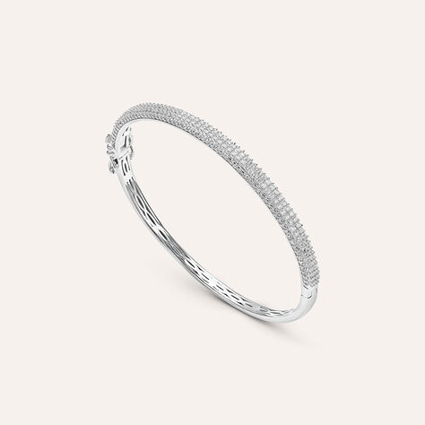 Bangle Silver Shine Argento Rodiato Cubic Zirconia - Bracciali Rigidi Donna | Stroili