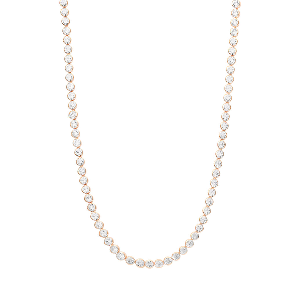 Collana Tennis Romantic Shine Metallo Rosa Cristallo - 1663930 • Stroili