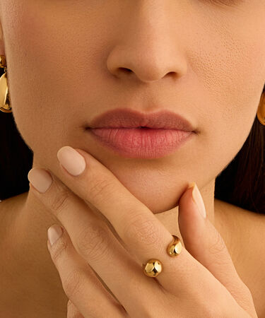 Anello Contrarie Radiance Acciaio Dorato