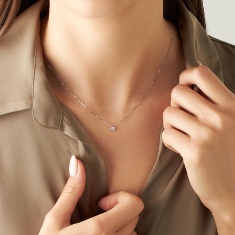 Collana Punto Luce Claire Oro Bianco Cubic Zirconia - Collane Punto Luce Donna | Stroili