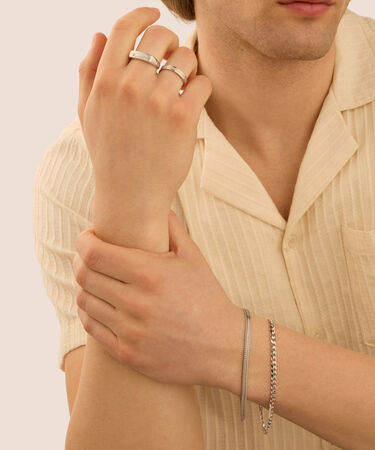 Fede Classica 4 mm Argento Rodiato