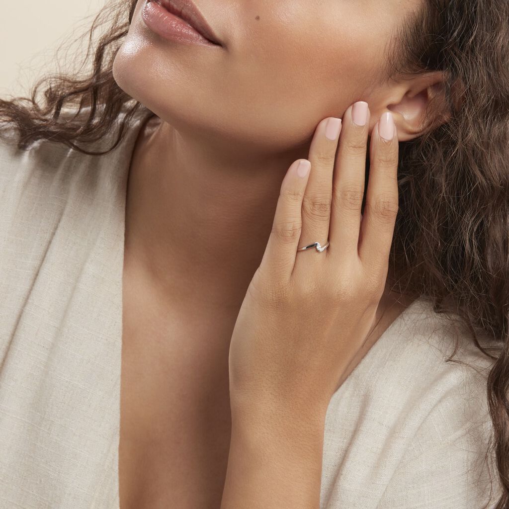 Anello Solitario Grace Oro Bianco Diamante - Anelli con Pietre Donna | Stroili