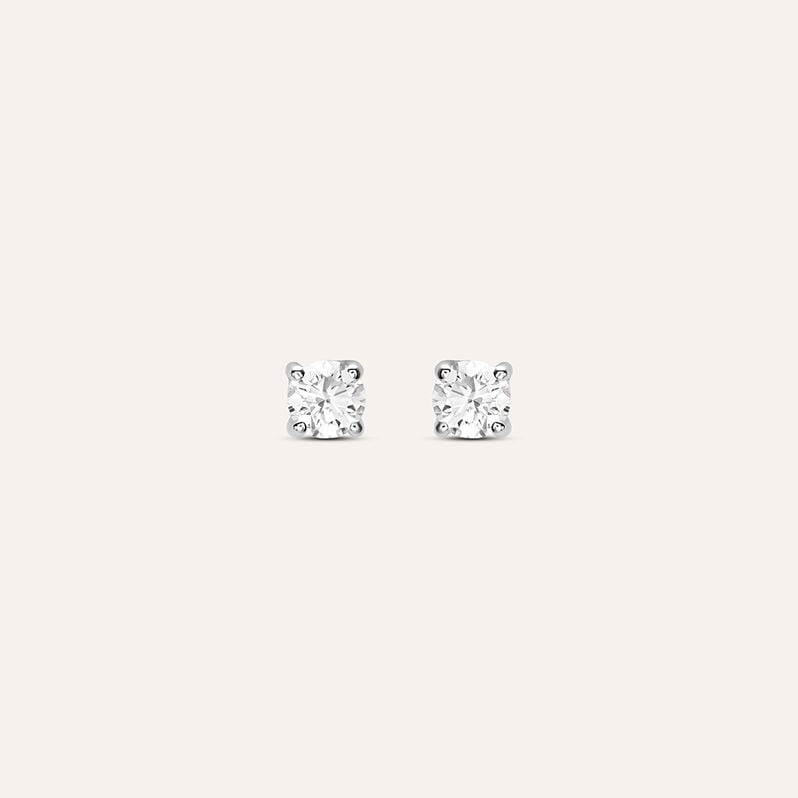 Orecchini Lobo Punto Luce Grace Oro Bianco Diamante - Orecchini a Lobo Donna | Stroili
