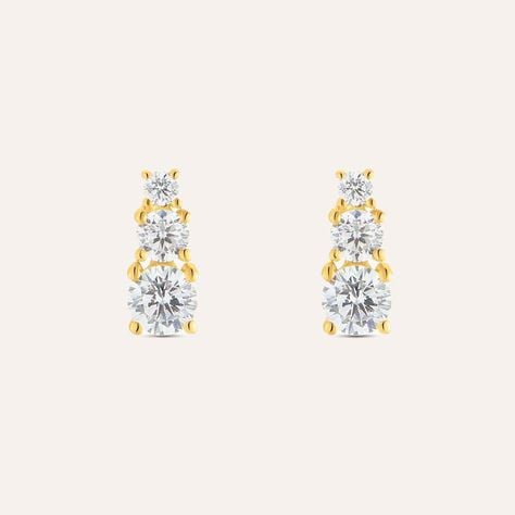 Orecchini Pendenti Trilogy Claire Oro Giallo Cubic Zirconia - Orecchini Pendenti Donna | Stroili