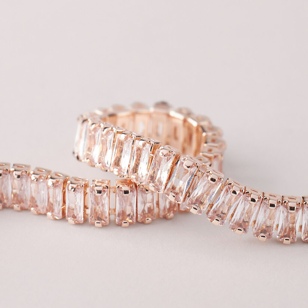 Bracciale Tennis Romantic Shine Metallo Cristallo - Bracciali Tennis Donna | Stroili