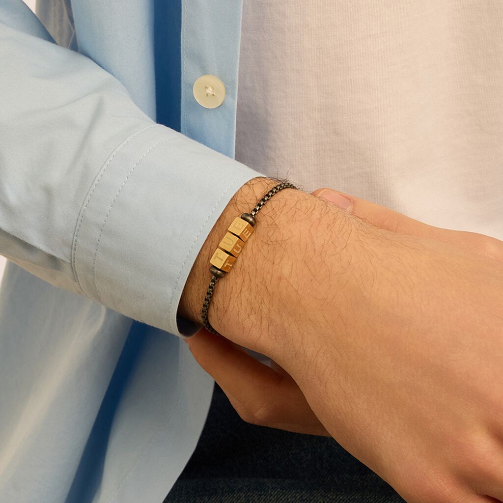 Bead Essential Code Acciaio Dorato