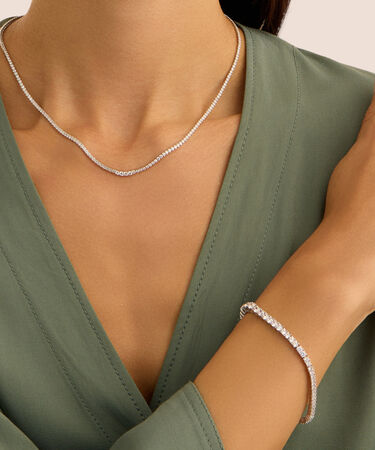 Bracciale Tennis Silver Elegance Argento Rodiato Cubic Zirconia