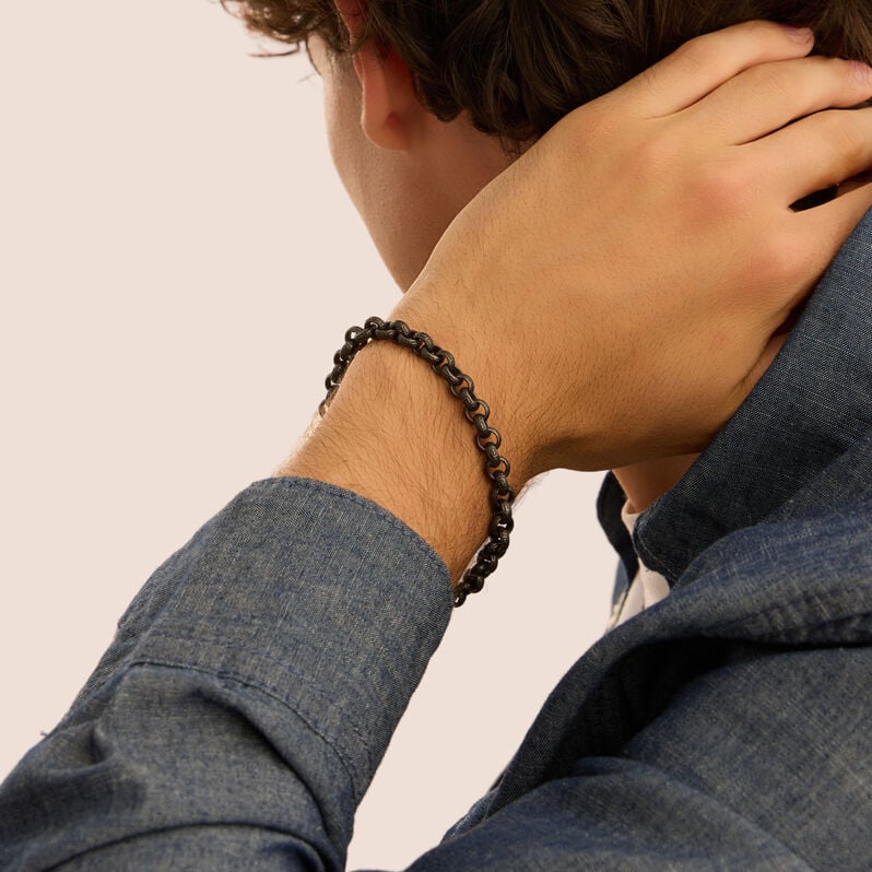 Bracciale Catena Man Code Acciaio Nero - Bracciali Uomo | Stroili