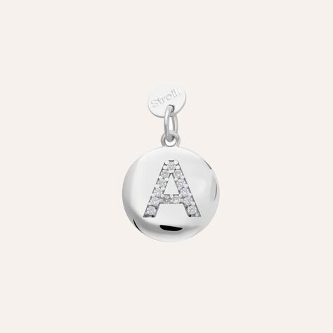 Pendente Love Beats Argento Rodiato Cubic Zirconia - Ciondoli con Incisione Donna | Stroili