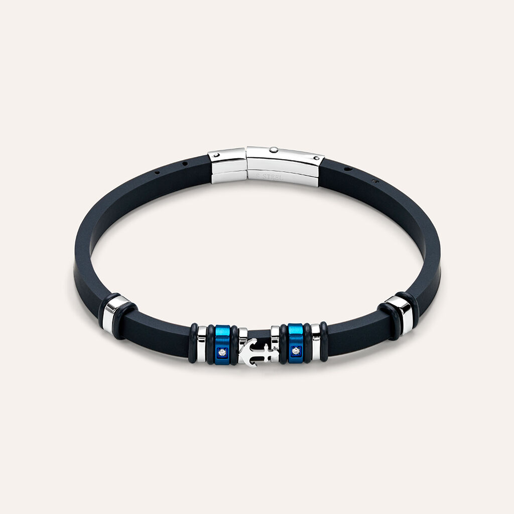 Bracciale Man Code Acciaio Bicolore Cristallo - Bracciali Uomo | Stroili