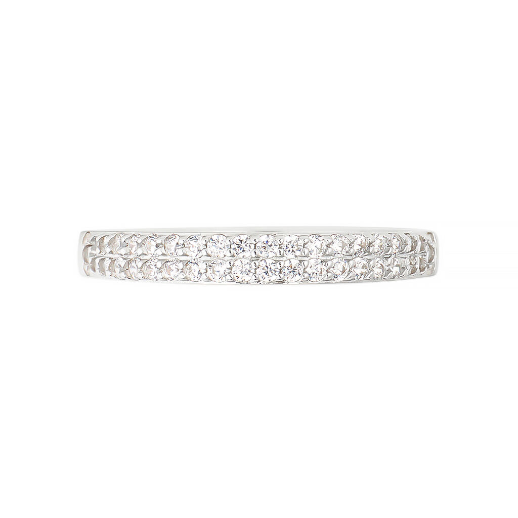 Anello Fascia Silver Elegance Argento Rodiato Cubic Zirconia - Anelli con Pietre Donna | Stroili