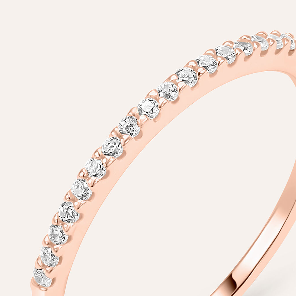 Anello Semi-eternity Silver Elegance Argento Rosa Cubic Zirconia - Anelli con Pietre Donna | Stroili