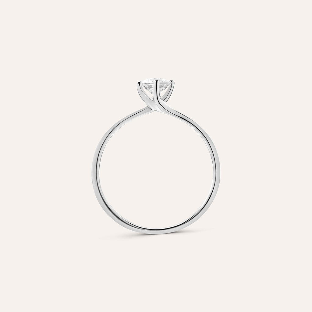 Anello Solitario Valentino Diamade Oro Bianco Diamante Lab-Grown - Anelli con Pietre Donna | Stroili