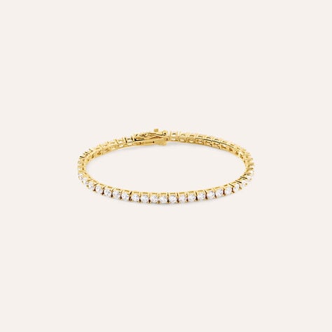 Bracciale Tennis Silver Glow Argento Dorato Cubic Zirconia - Bracciali Tennis Donna | Stroili