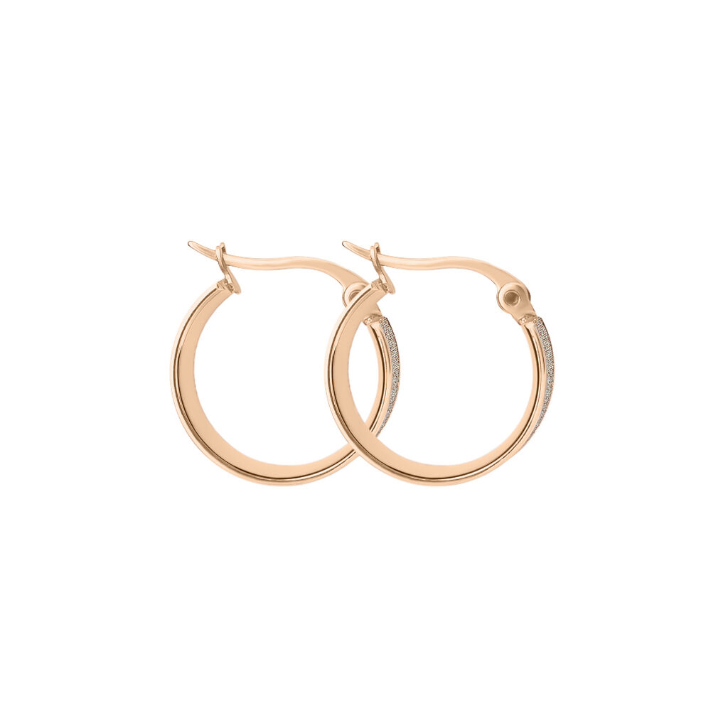 Orecchini A Cerchio Lady Shine Acciaio Rosa - Orecchini a Cerchio Donna | Stroili